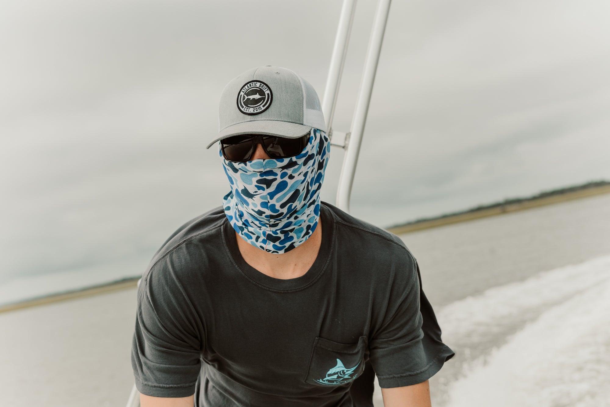 Aqua Camo Neck Gaiter