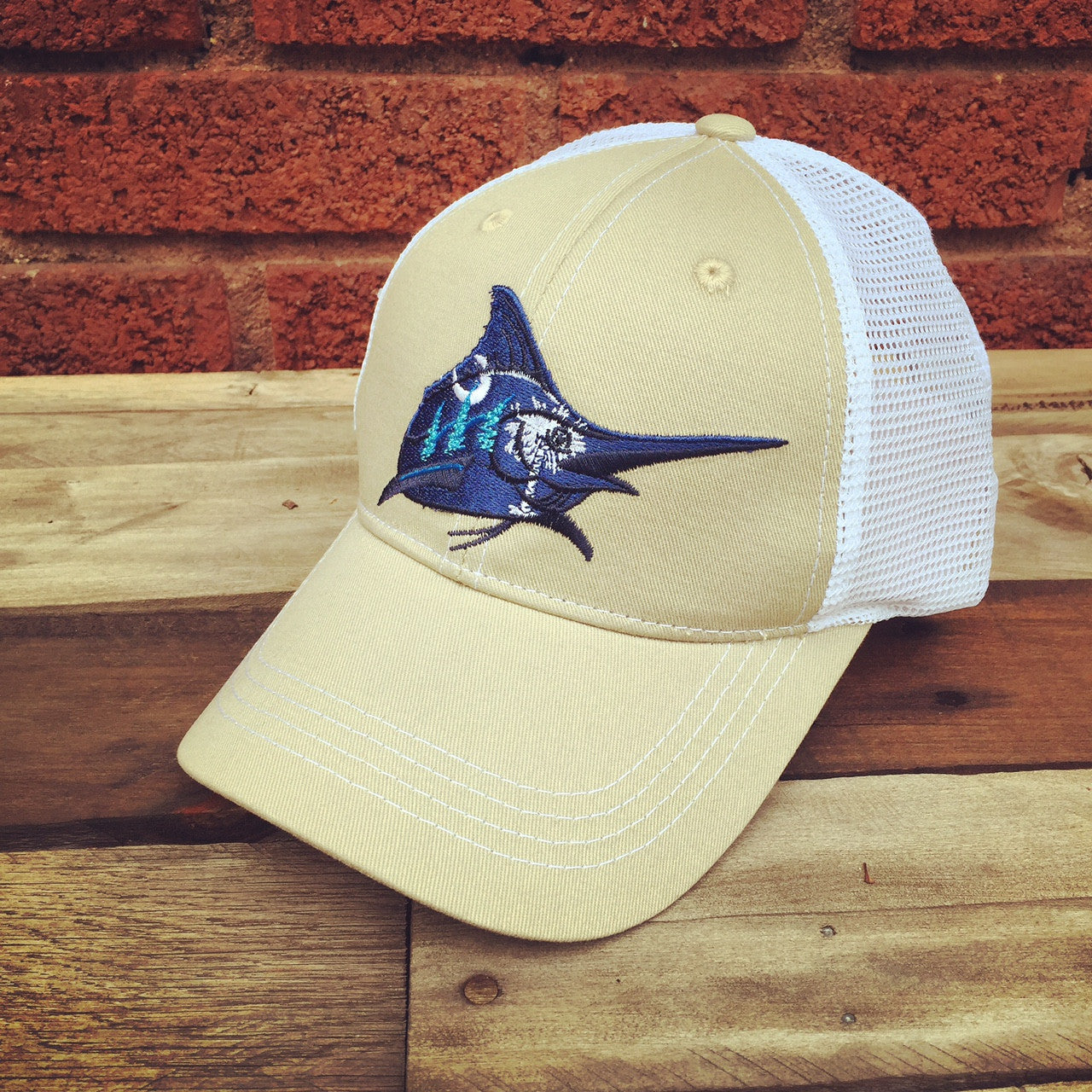 SC Flag Trucker Hat - Khaki/White - Atlantic Drift