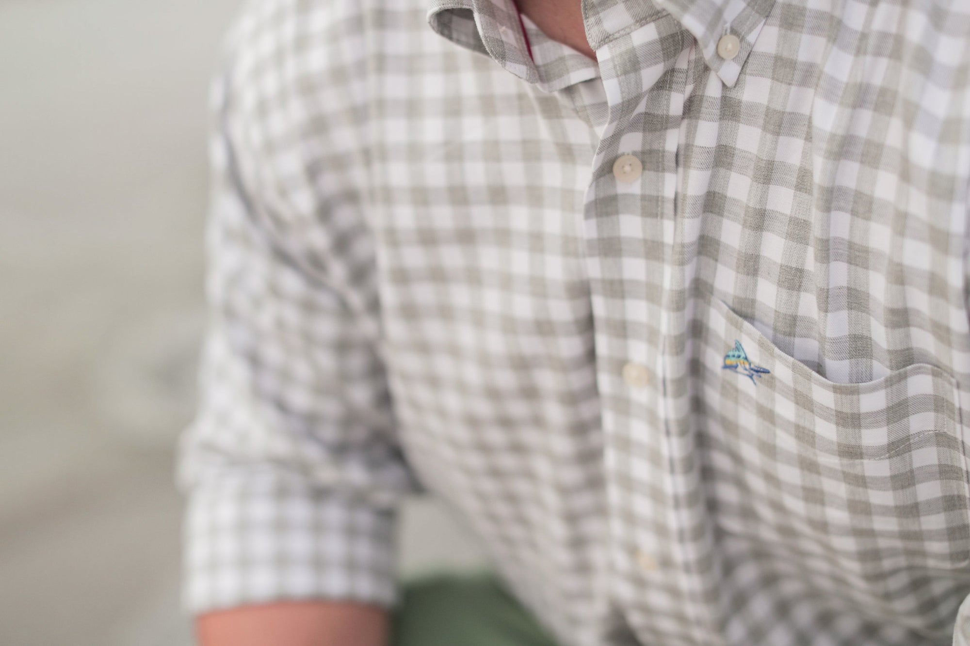 Buxton Button Down - Oyster - Atlantic Drift